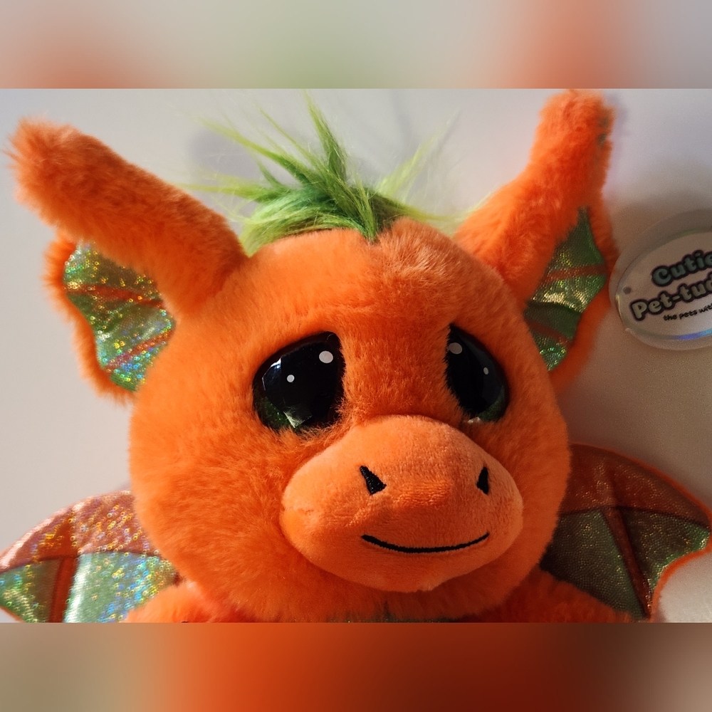 Cutie Pet-tudies Jade Dragon & Clementine Dragon Stuffed Plush Animal - Picture 9 of 13
